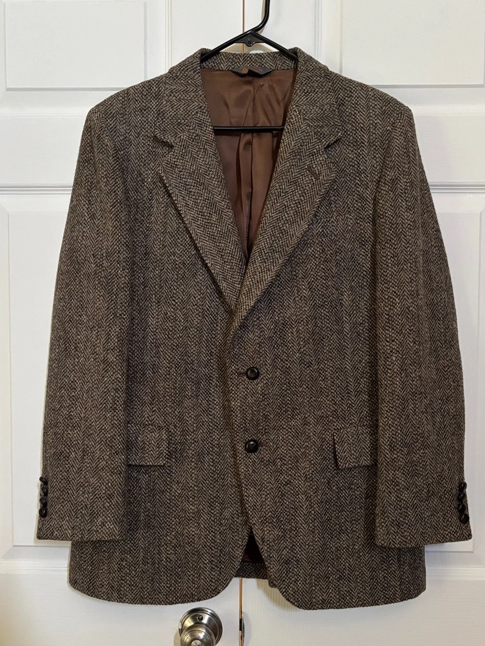 Vintage KUPP Kuppenheimer Harris Tweed Men’s Blazer 43R Wool Herringbone USA